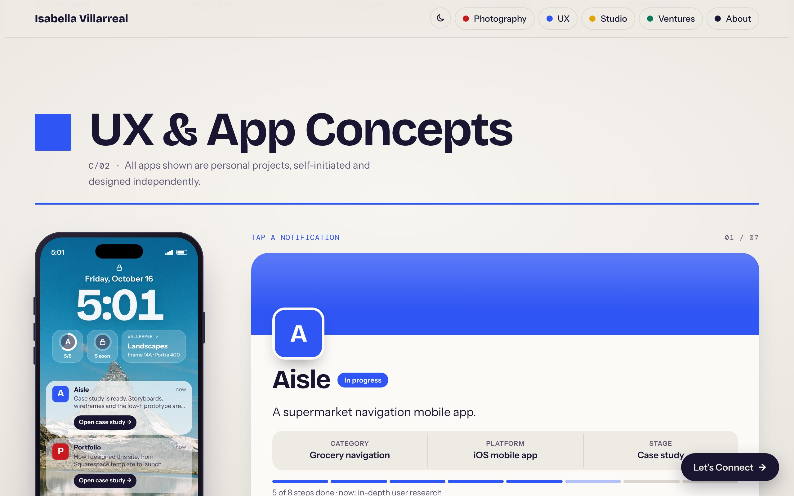 UX section today: iPhone lock screen and app card