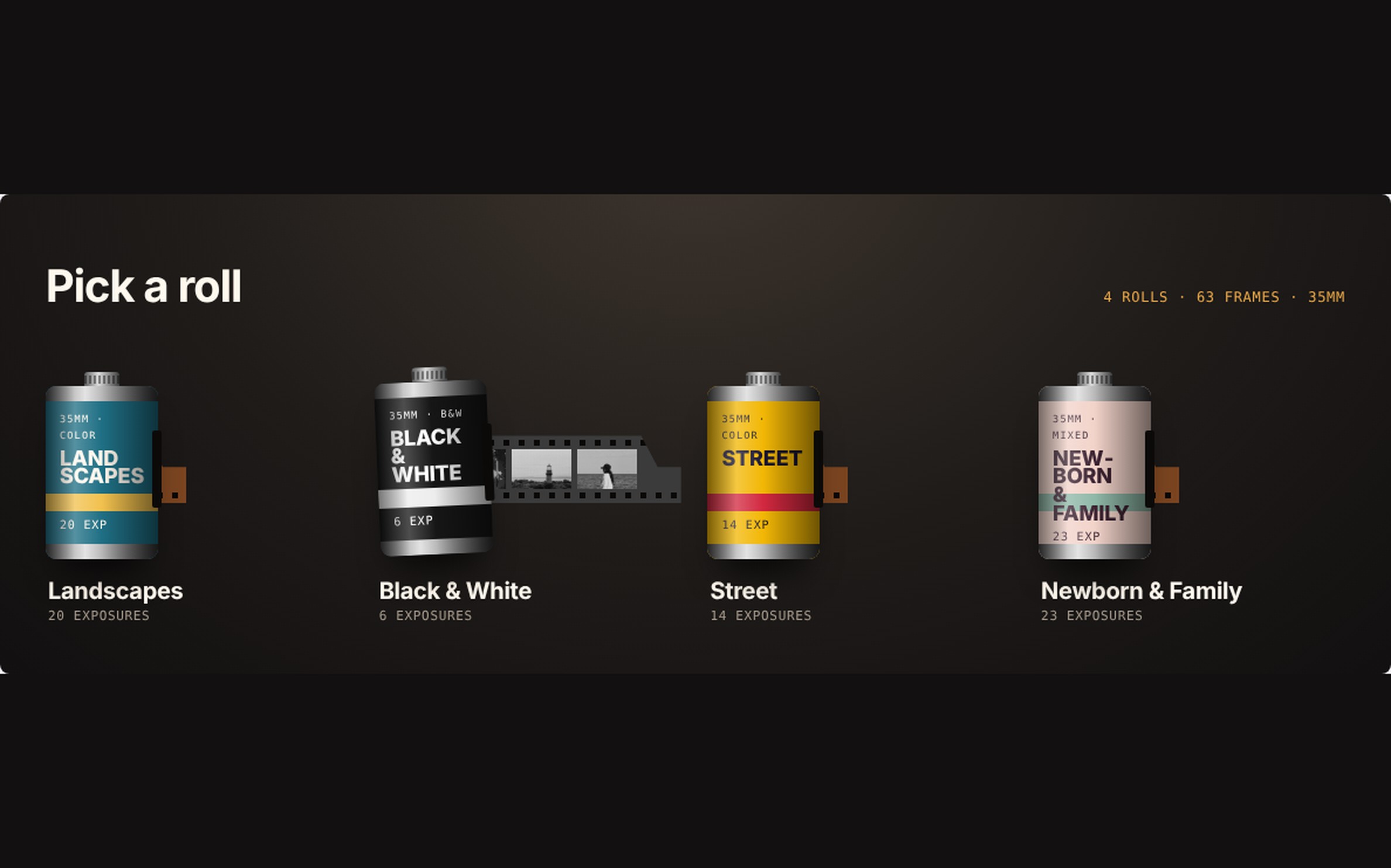 The very first film canisters, Oct 12
